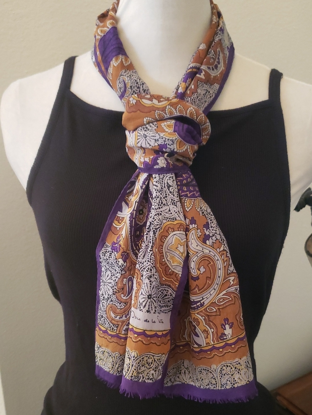 Oscar de la Renta Silk Oblong Scarf